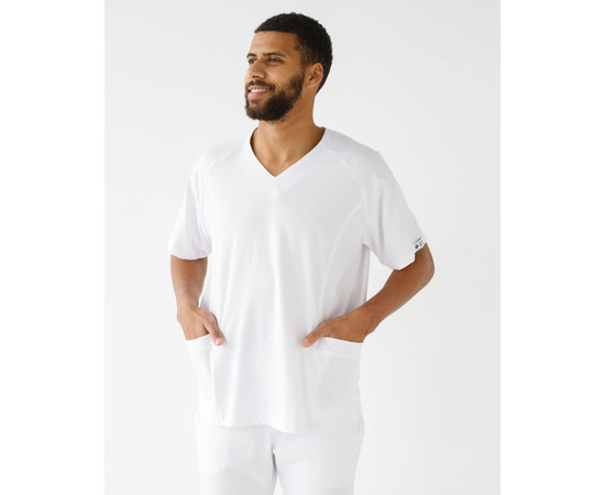 Зображення 3 Медичний костюм чоловічий Арізона білий р. 46, "БІЛИЙ ХАЛАТ" 482-324-924, Розмір: 46, Цвет: білий