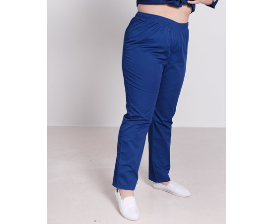 Зображення 2 Штани медичні жіночі сапфір +SIZE р. 58, "БІЛИЙ ХАЛАТ" 163-360-755, Розмір: 58, Цвет: сапфір