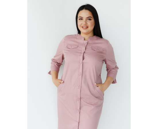 Изображение 3 Медицинский халат женский Валери пепельно-розовый +SIZE р. 60, "БЕЛЫЙ ХАЛАТ" 156-429-677, Размер: 60, Цвет: пепельно-розовый