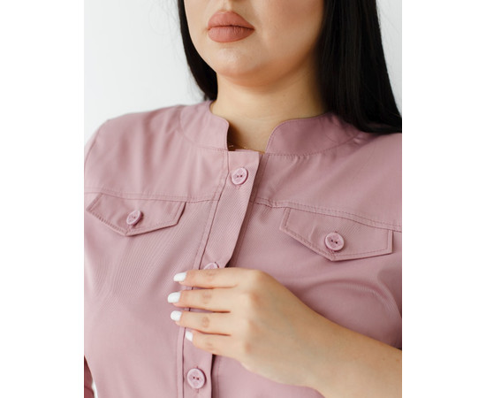 Изображение 4 Медицинский халат женский Валери пепельно-розовый +SIZE р. 60, "БЕЛЫЙ ХАЛАТ" 156-429-677, Размер: 60, Цвет: пепельно-розовый