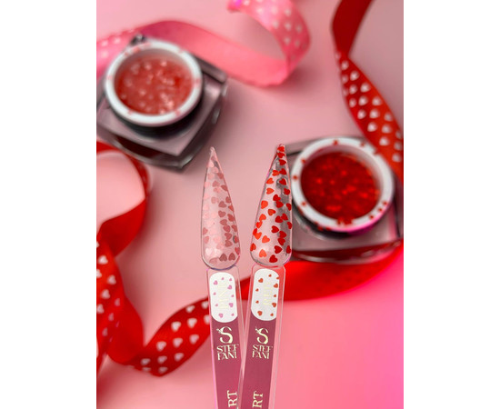 Зображення 2 Топ для гель-лаку Steffani Top Heart Red, 17 мл, Об'єм (мл, г): 17, Колір: Red