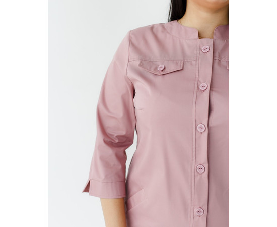 Изображение 5 Медицинский халат женский Валери пепельно-розовый +SIZE р. 60, "БЕЛЫЙ ХАЛАТ" 156-429-677, Размер: 60, Цвет: пепельно-розовый