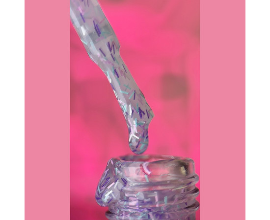 Изображение 2 Топ для гель-лака без липкого слоя Steffani Top Salute №01 серебристая, салатовая, фиолетовая, розовая стружка , 9 мл, Объем (мл, г): 9, Цвет: 01