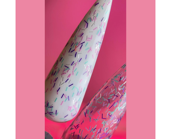 Изображение 3 Топ для гель-лака без липкого слоя Steffani Top Salute №01 серебристая, салатовая, фиолетовая, розовая стружка , 9 мл, Объем (мл, г): 9, Цвет: 01