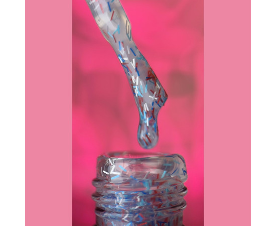 Изображение 3 Топ для гель-лака без липкого слоя Steffani Top Salute №02 серебристая, голубая, красная стружка, 9 мл, Объем (мл, г): 9, Цвет: 02