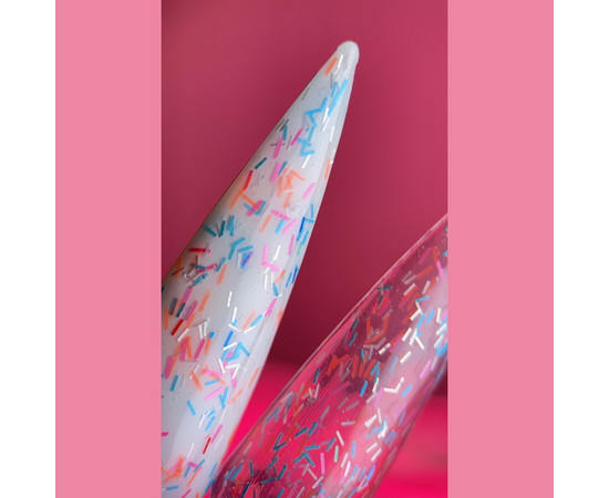 Зображення 2 Топ для гель-лаку без липкого шару Steffani Top Salute №03 оранжева, блакитна, срібляста, рожева стружка, 17 мл, Об'єм (мл, г): 17, Колір: 03