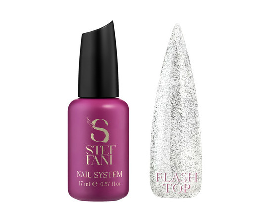 Зображення  Топ для гель-лаку без липкого шару Steffani Top Flash, 17 мл, Об'єм (мл, г): 17