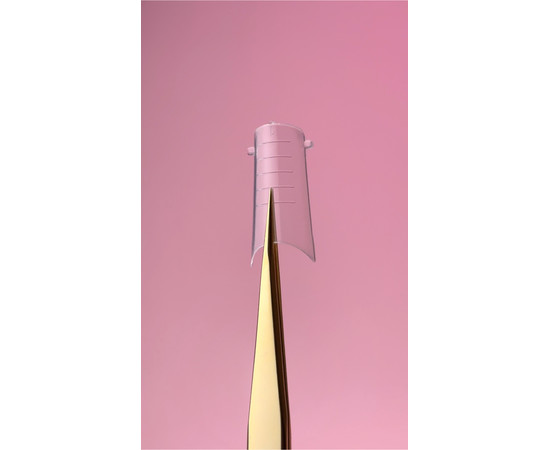 Зображення 2 Верхні форми для нарощування нігтів Steffani SQUARE, квадрат, з розміткою, прозорі 120 шт