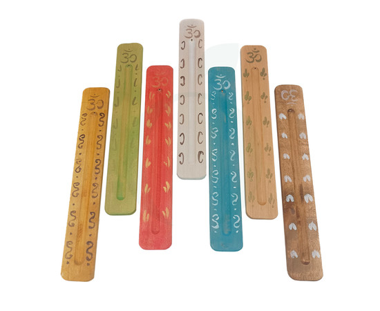 Зображення 9 Підставка для аромапаличок "Ом" дерево (26х4х0,5 см), кольори в асортименті