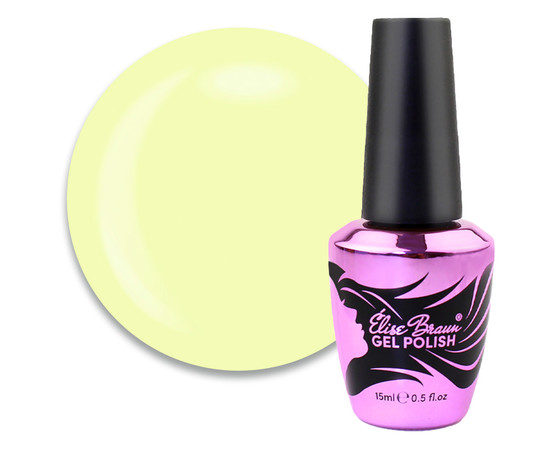 Зображення  База камуфлююча для гель-лаку Elise Braun Cover Base №37 світлий жовтий, 10 мл, Об'єм (мл, г): 15, Колір: 037