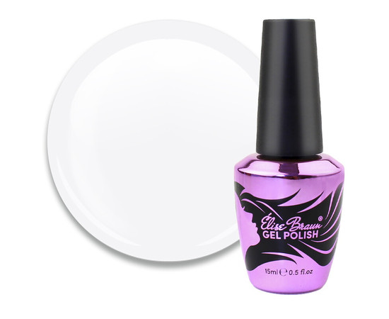 Изображение  База камуфлирующая для гель-лака Elise Braun Cover Base №68 нежный молочный, 15 мл, Объем (мл, г): 15, Цвет: 068