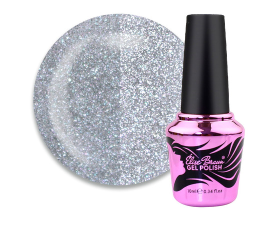 Изображение  База светоотражающая Elise Braun Go-Go Base №22 искристое серебро, 10 мл, Объем (мл, г): 10, Цвет: 022