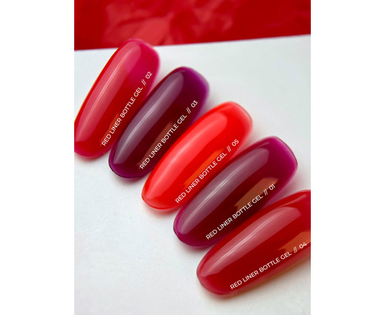 Зображення 3 Гель для нарощування Siller Red Liner №05, 15 мл, Об'єм (мл, г): 15, Колір: 05