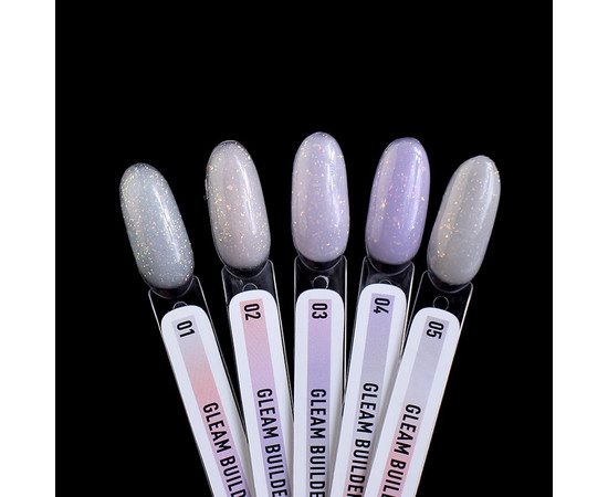 Зображення 2 Білдер-гель для моделювання нігтів з пластівцями юккі NUB Gleam Builder Gel №03, 12мл, Об'єм (мл, г): 12, Колір: 03