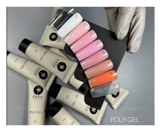 Зображення 2 Полігель Saga Poly Gel (новий дизайн) № 06 рожевий нюд, 30 мл, Об'єм (мл, г): 30, Колір: 06