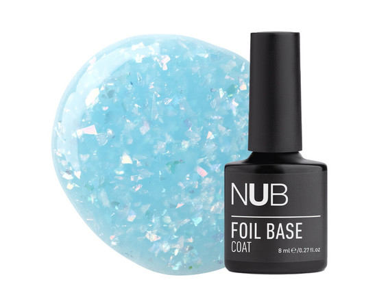 Изображение  База каучуковая с поталью NUB Foil Base Coat №06, 8 мл, Объем (мл, г): 8, Цвет: 06