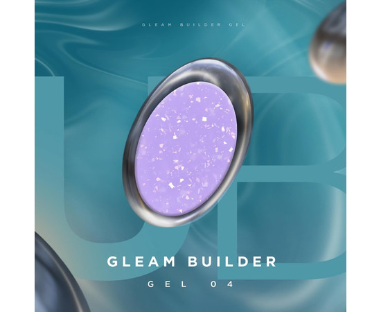 Зображення 3 Білдер-гель для моделювання нігтів з пластівцями юккі NUB Gleam Builder Gel №04, 12мл, Об'єм (мл, г): 12, Колір: 04