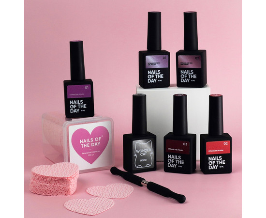 Изображение 4 Nails of the Day Vitrage gel polish 01 - витражный розовый гель лак для ногтей, 10 мл, Объем (мл, г): 10, Цвет: 01