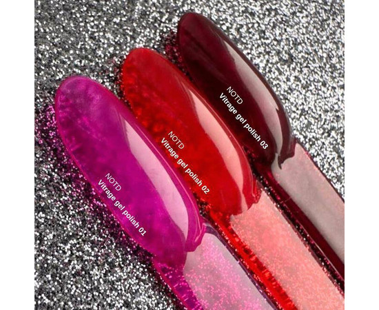 Зображення 5 Nails of the Day Vitrage gel polish 03 - вітражний гель лак для нігтів, 10  мл, Об'єм (мл, г): 10, Колір: 03