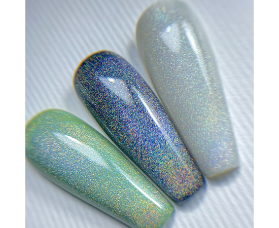 Зображення 6 Nails Of The Night Holographic Top Cat eye - голографічний топ з ефектом котячого ока для нігтів без липкого шару, 10  мл