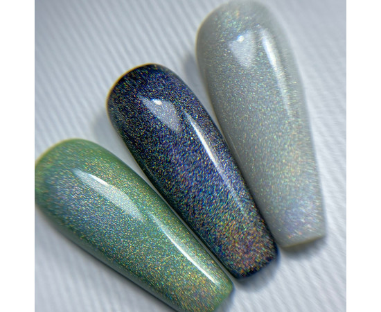 Зображення 5 Nails Of The Night Holographic Top Cat eye - голографічний топ з ефектом котячого ока для нігтів без липкого шару, 10  мл