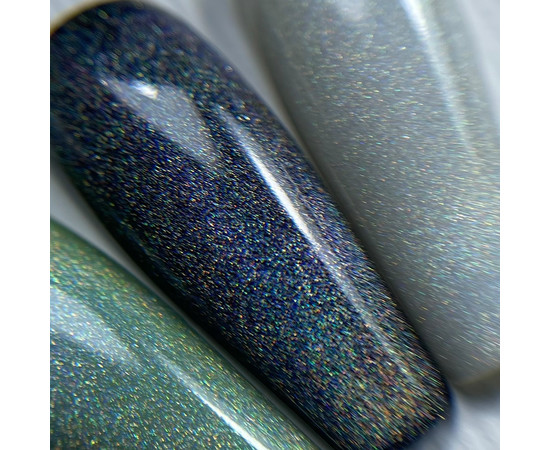Зображення 2 Nails Of The Night Holographic Top Cat eye - голографічний топ з ефектом котячого ока для нігтів без липкого шару, 10  мл