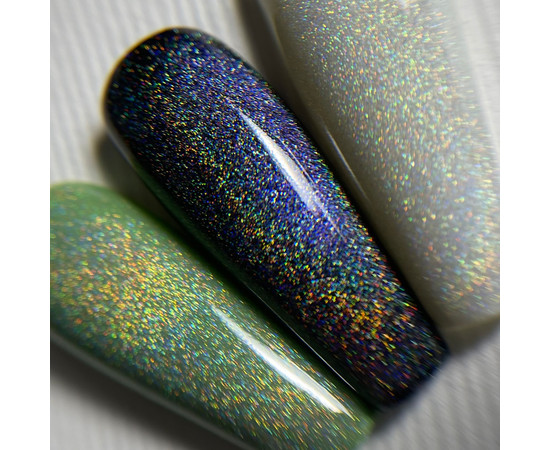 Зображення 3 Nails Of The Night Holographic Top Cat eye - голографічний топ з ефектом котячого ока для нігтів без липкого шару, 10  мл