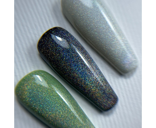 Зображення 4 Nails Of The Night Holographic Top Cat eye - голографічний топ з ефектом котячого ока для нігтів без липкого шару, 10  мл