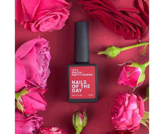 Изображение 4 Nails of the Day Let’s special Pretty Woman - малиновый гель лак для ногтей, перекрывающий в один слой, 10 мл