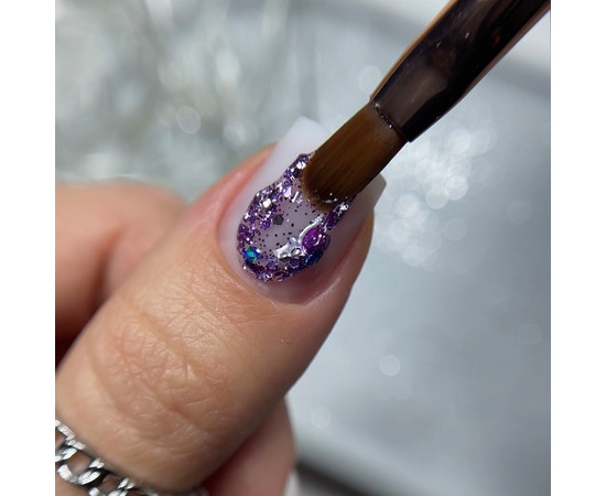 Зображення 3 Nails Of The Night Dream gel 03 - дизайн гель з неймовірними шестигранниками різного розміру та глітеру для нігтів, 5 г, Об'єм (мл, г): 5, Колір: 03