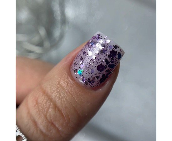 Зображення 4 Nails Of The Night Dream gel 03 - дизайн гель з неймовірними шестигранниками різного розміру та глітеру для нігтів, 5 г, Об'єм (мл, г): 5, Колір: 03