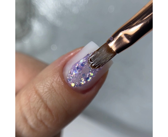 Изображение 3 Nails Of The Night Brokat gel 01 - дизайн гель с разноцветным брокатом и глитером для ногтей, 5 г, Объем (мл, г): 5, Цвет: 01