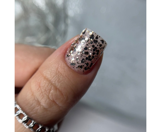 Изображение 4 Nails Of The Night Brokat gel 02 - дизайн гель с разноцветным брокатом и глитером для ногтей, 5 г, Объем (мл, г): 5, Цвет: 02