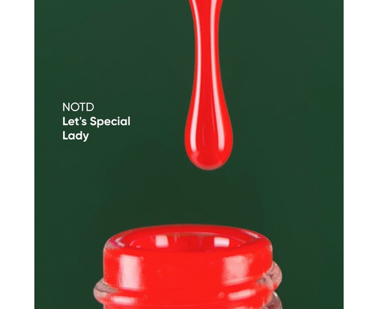 Изображение 2 Nails of the Day Let's special Lady - насыщенно-красный гель-лак для ногтей, перекрывающий в один слой, 10 мл