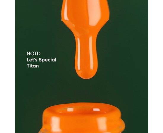 Зображення 2 Nails of the Day Let’s special Titian - яскраво-морквяний гель-лак для нігтів, що перекриває в один шар, 10  мл
