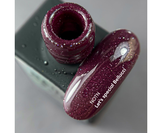 Зображення 2 Nails Of The Night Let’s special Bellucci - бордовий світловідбиваючий гель лак для нігтів, що перекриває в один шар, 10  мл, Об'єм (мл, г): 10, Колір: Bellucci