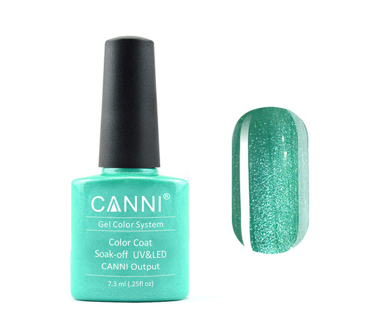 Изображение 2 Гель-лак CANNI 204 зеленый перламутр, 7.3 мл, Объем (мл, г): 7.3, Цвет: 204