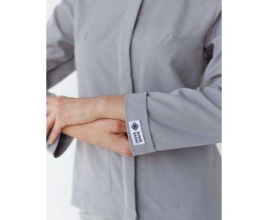 Изображение 4 Медицинский костюм женский Жаклин серый (Вискоза «Элит») р. 52, "БЕЛЫЙ ХАЛАТ" 440-328-927, Размер: 52, Цвет: серый