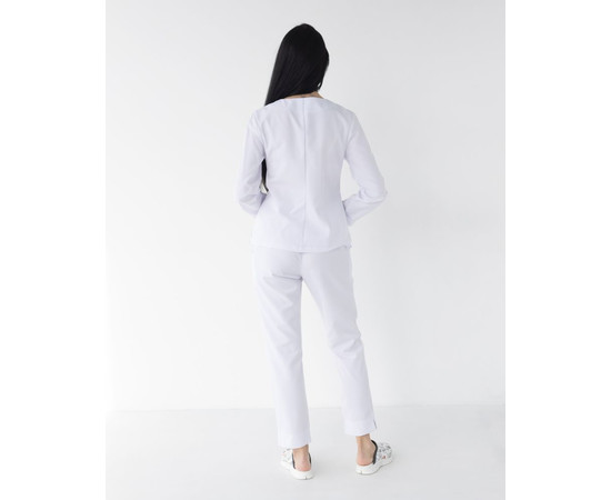 Изображение 2 Медицинский костюм женский Жаклин белый (Вискоза «Элит») р. 42, "БЕЛЫЙ ХАЛАТ" 440-324-927, Размер: 42, Цвет: белый