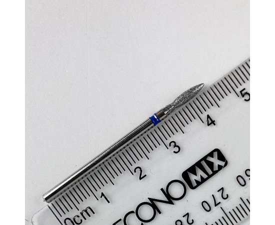 Зображення 2 Фреза алмазна Molekula 243/021B полум'я синє діаметр 2.1 мм / робоча частина 8 мм