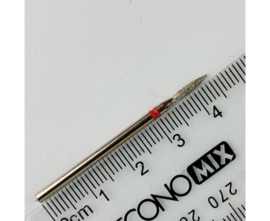 Зображення 2 Фреза алмазна Molekula 243/018R полум'я червоне діаметр 1.8 мм / робоча частина 8 мм