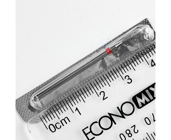 Зображення 2 Фреза алмазна Molekula 243/025R полум'я червоне діаметр 2.5 мм / робоча частина 9 мм