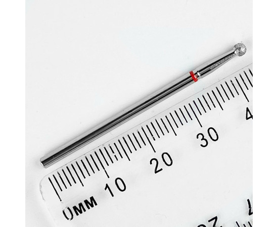 Зображення 2 Фреза алмазна Molekula 801/001 027R куля червона діаметр 2.7 мм