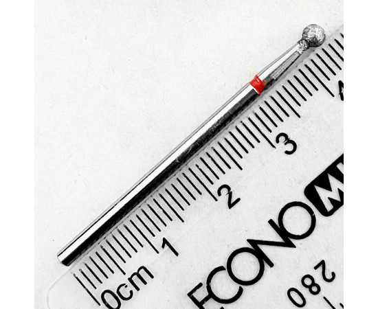 Зображення 2 Фреза алмазна Molekula 801/001 030R куля червона діаметр 3 мм