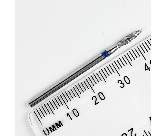 Зображення 2 Фреза алмазна Molekula 244/021 LXB полум'я торнадо синя діаметр 2.1 мм / робоча частина 10 мм