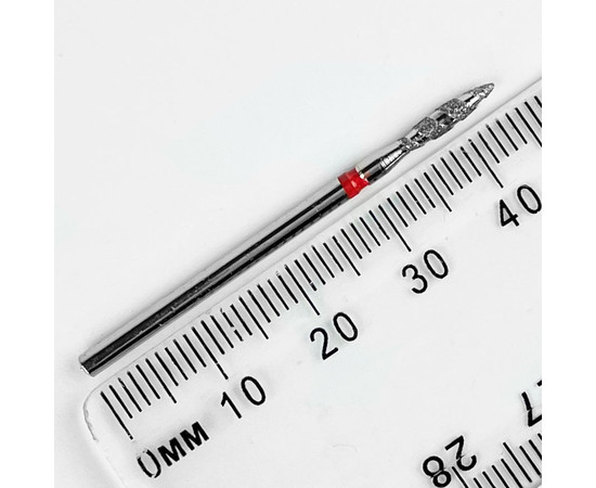 Зображення 2 Алмазна фреза Molekula 244/021 LXR полум'я торнадо червона діаметр 2.1 мм / робоча частина 10 мм