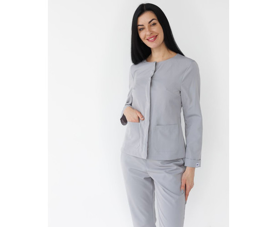 Изображение 6 Медицинский костюм женский Жаклин серый (Вискоза «Элит») р. 40, "БЕЛЫЙ ХАЛАТ" 440-328-927, Размер: 40, Цвет: серый