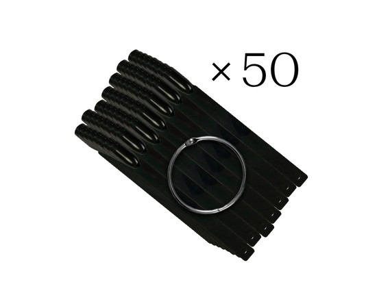 Зображення 3 Палітра для лаку віяло на кільці CANNI чорні тіпси, 50 шт