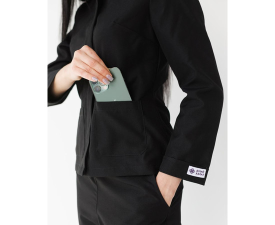 Зображення 5 Медичний костюм жіночий Жаклін чорний (Віскоза "Еліт") р. 40, "БІЛИЙ ХАЛАТ" 440-321-927, Розмір: 40, Цвет: чорний