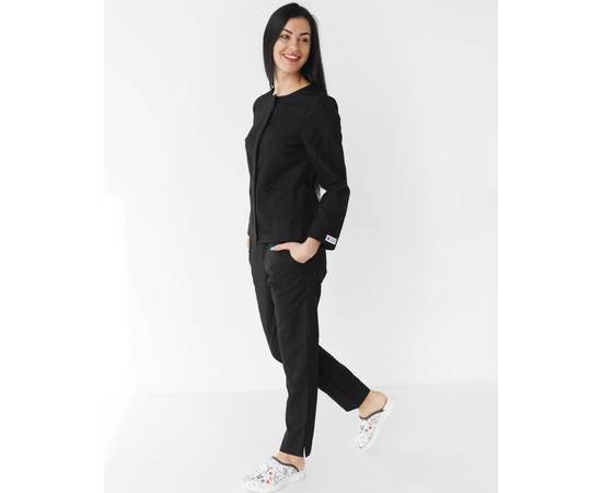 Зображення 2 Медичний костюм жіночий Жаклін чорний (Віскоза "Еліт") р. 40, "БІЛИЙ ХАЛАТ" 440-321-927, Розмір: 40, Цвет: чорний